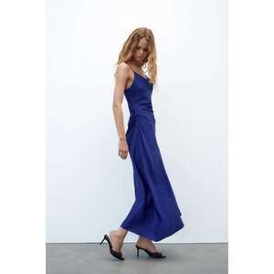 SATIN EFFECT MIDI DRESS